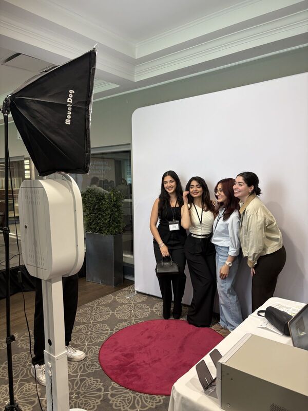Friends at the photo booth